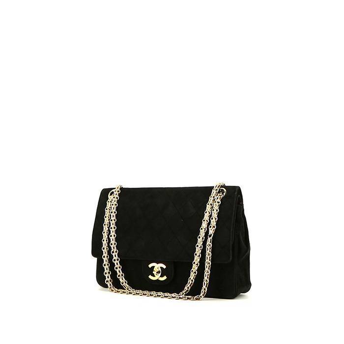 Chanel Timeless Handbag in Black Nubuck