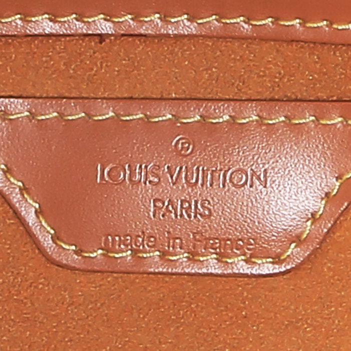 Sac à main Louis Vuitton Soufflot en cuir épi gold - Detail D3