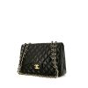 Chanel Timeless Jumbo shoulder bag  in black quilted leather - 00pp thumbnail