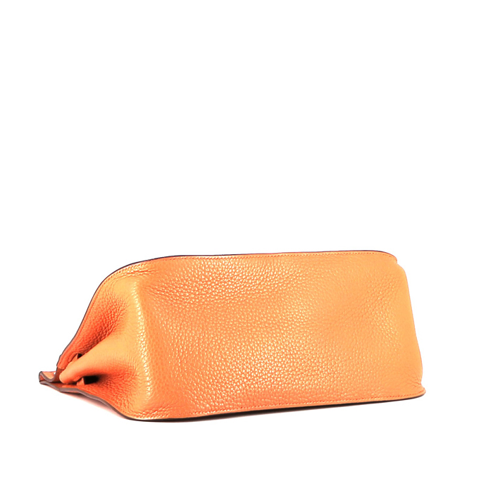 Bolso bandolera Hermes Jypsiere 28 cm en cuero togo naranja - Detail D4