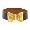 Boucheron bracelet in yellow gold and leather - 00pp thumbnail