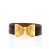 Boucheron bracelet in yellow gold and leather - 360 thumbnail