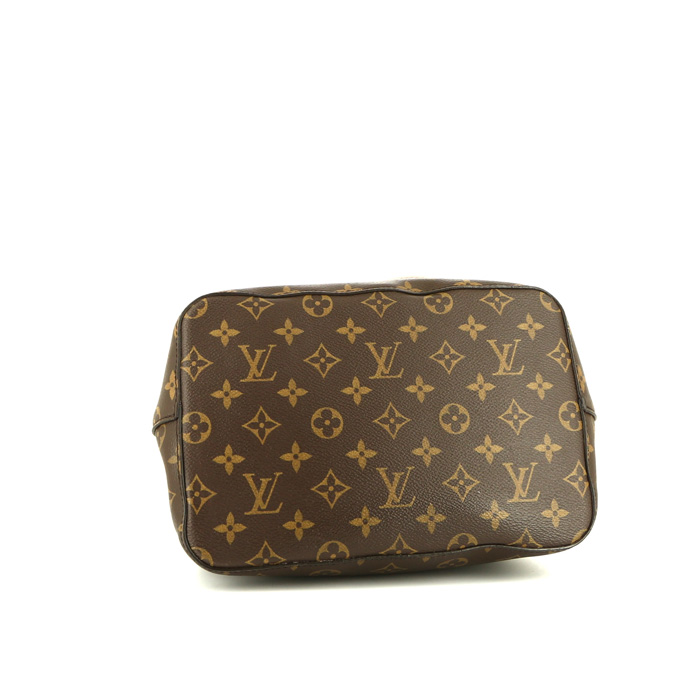 Louis Vuitton  NéoNoé handbag  in brown monogram canvas  and pink leather - Detail D4