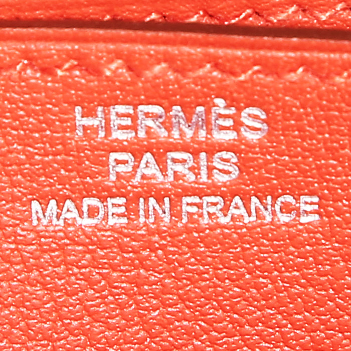 Borsa a tracolla Hermès  Convoyeur in pelle Swift rossa Capucine - Detail D3