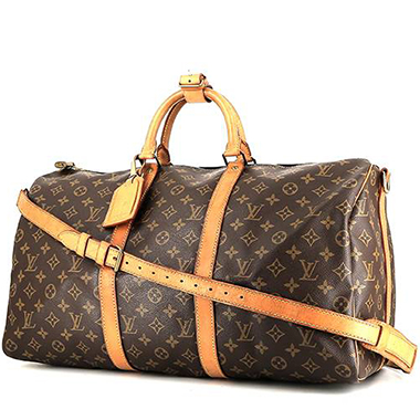 Keepall cloth travel bag Louis Vuitton Brown in Cloth - 29150101