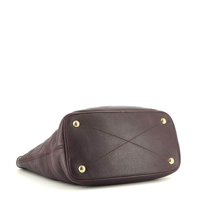 Louis Vuitton Citadines shopping bag in plum monogram leather - Detail D4