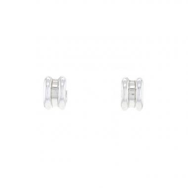 Poiray Symbole small hoop earrings in white gold