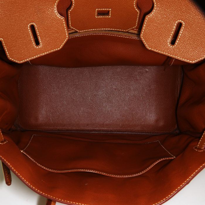 Sac à main Hermès Birkin 35 cm en cuir epsom gold - Detail D2