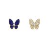 Van Cleef & Arpels Deux Papillons earrings in yellow gold,  diamonds and lapis-lazuli - 00pp thumbnail