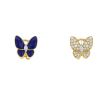 Orecchini Van Cleef & Arpels Deux Papillons in oro giallo,  diamanti e lapislazzuli - 360 thumbnail