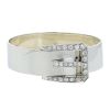 Bracelet jonc Vintage en or blanc et diamants - 00pp thumbnail
