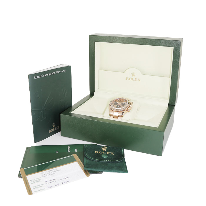 Montre Rolex Daytona Automatique en or rose Ref: 116505 Vers  2010 - Detail D2