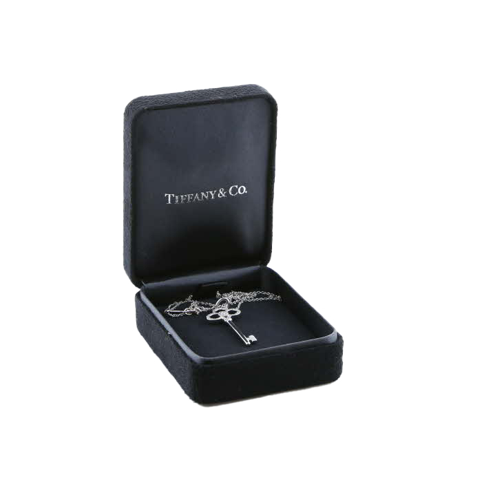 Collar Tiffany 
Co Clé Couronne de oro blanco y diamantes - Detail D2