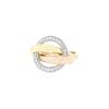 Cartier Trinity Crash ring in 3 golds and diamonds - 00pp thumbnail