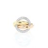 Cartier Trinity Crash ring in 3 golds and diamonds - 360 thumbnail