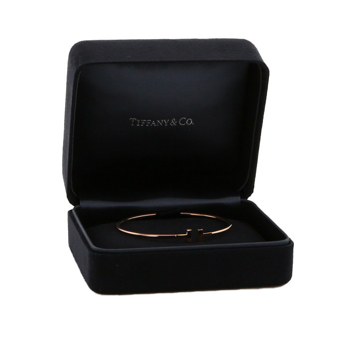 Bracelet Tiffany & Co Wire petit modèle en or rose - Detail D2