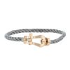 Fred Force 10 large model bracelet in pink gold and stainless steel - 00pp thumbnail