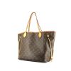Shopping bag Louis Vuitton Neverfull in tela monogram marrone e pelle naturale - 00pp thumbnail