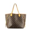 Louis Vuitton Neverfull shopping bag  in brown monogram canvas  and natural leather - 360 thumbnail