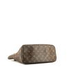 Shopping bag Louis Vuitton Neverfull in tela monogram marrone e pelle naturale - Detail D4 thumbnail
