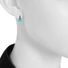 Paire de boucles d'oreilles Pomellato Capri petit modèle en or rose, turquoises et rubis - Detail D1 thumbnail