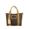Shopping bag Louis Vuitton Antigua in tela marrone e verde - 360 thumbnail
