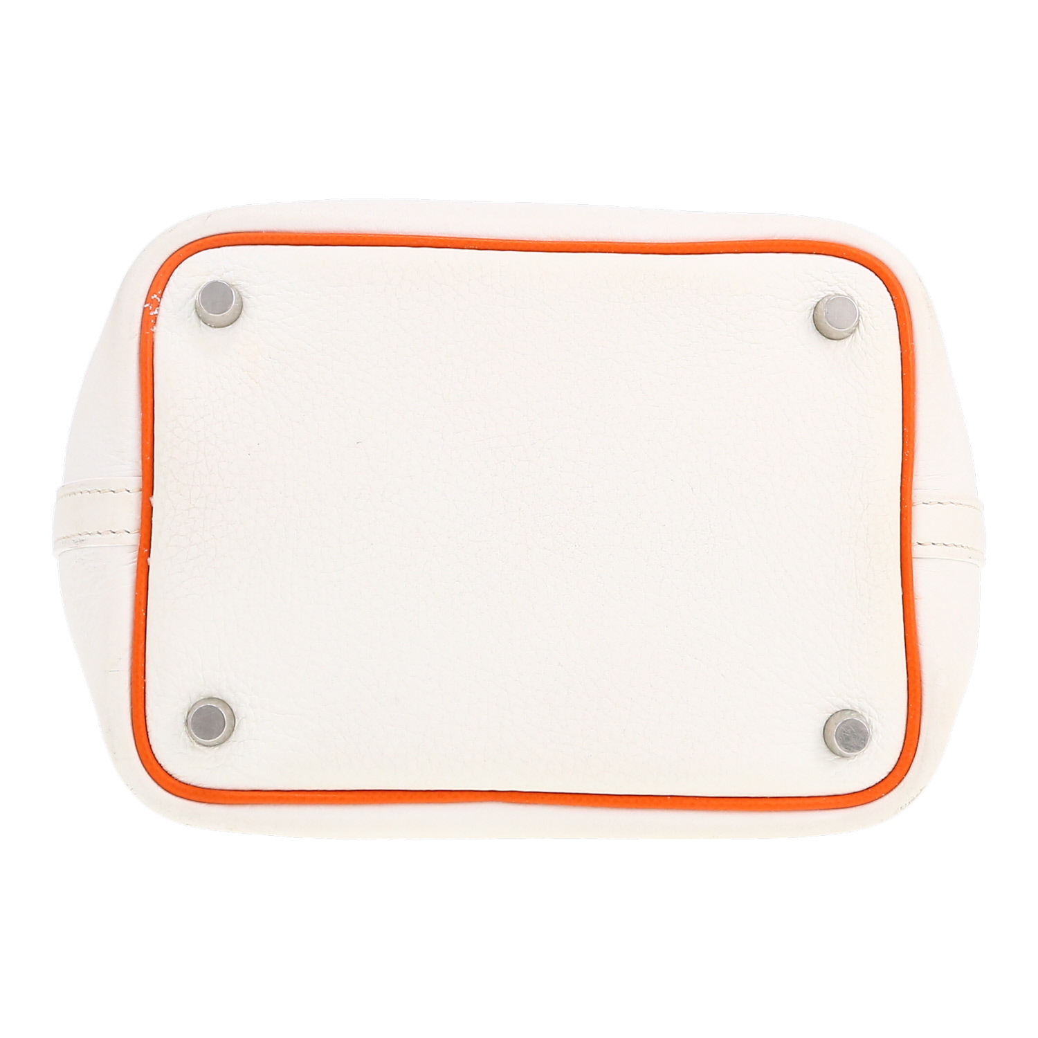 Hermès  Picotin 18 cm handbag  in white togo leather - Detail D1