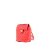 Sac à dos Chanel en cuir matelassé rouge - 00pp thumbnail
