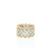 Buccellati Eternelle Rombi ring in yellow gold,  white gold and diamonds - 360 thumbnail