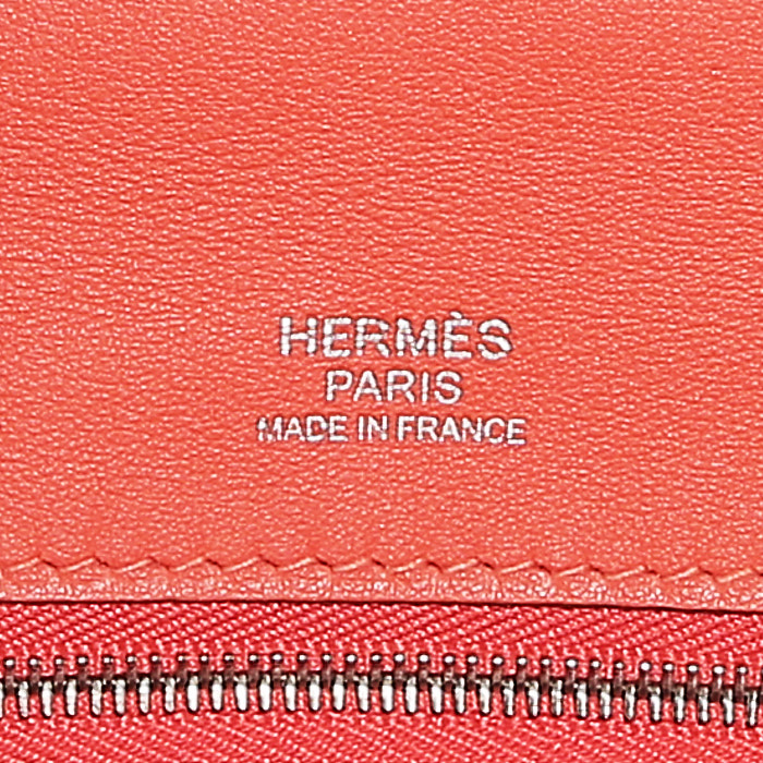 Bolso bandolera Hermès 24/24 en cuero togo naranja - Detail D4