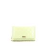 Borsa/pochette Chanel Wallet on Chain in pelle iridescente trapuntata verde Mandorla - 360 thumbnail