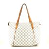 Shopping bag Louis Vuitton Totally in tela a scacchi e pelle naturale - 360 thumbnail