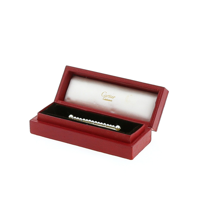 Cartier brooch-pendant in white gold and pearls - Detail D2