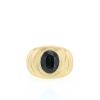 Vintage   1980's ring in yellow gold and sapphire - 360 thumbnail