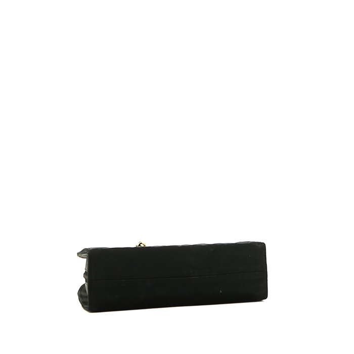 Chanel  Vintage clutch  in black satin - Detail D4