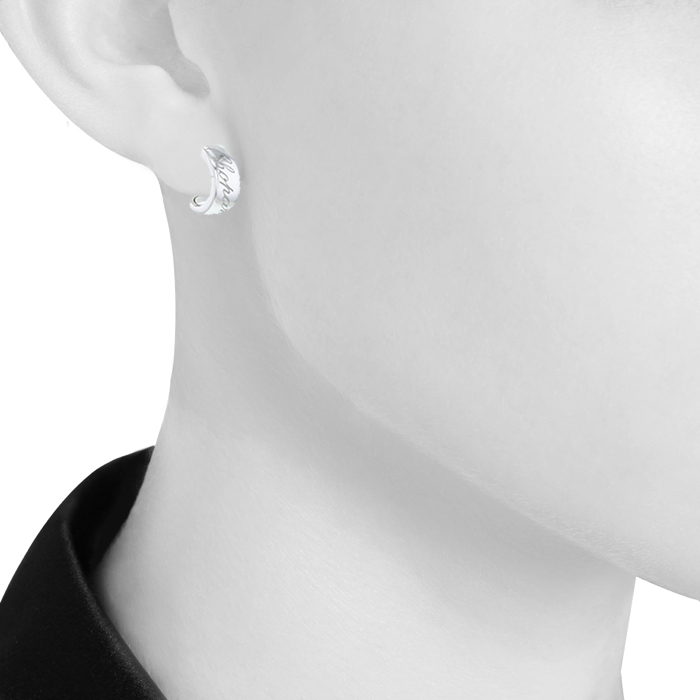 Chopard Chopardissimo earrings in white gold - Detail D1