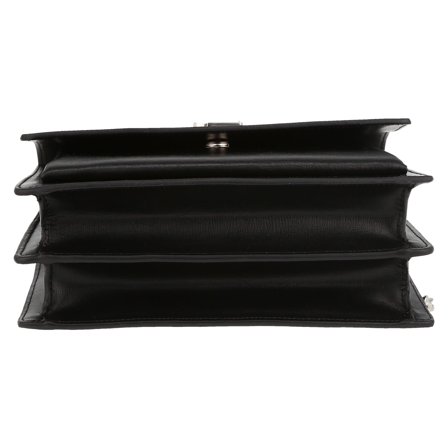 Saint Laurent  Sunset shoulder bag  in black leather - Detail D1