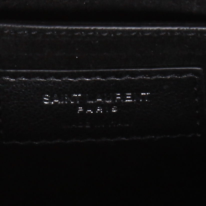 Bolso bandolera Saint Laurent  Sunset en cuero negro - Detail D3