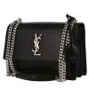 Saint Laurent  Sunset medium model  shoulder bag  in black leather - 00pp thumbnail