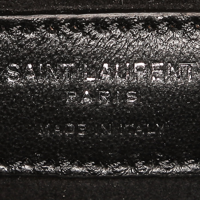 Bolso bandolera Saint Laurent  Sunset modelo mediano  en cuero negro - Detail D4