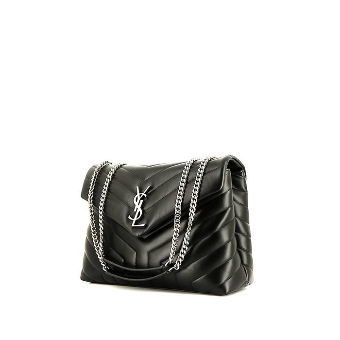 Saint Laurent Loulou Medium Quilted Leather Shoulder Bag - Black