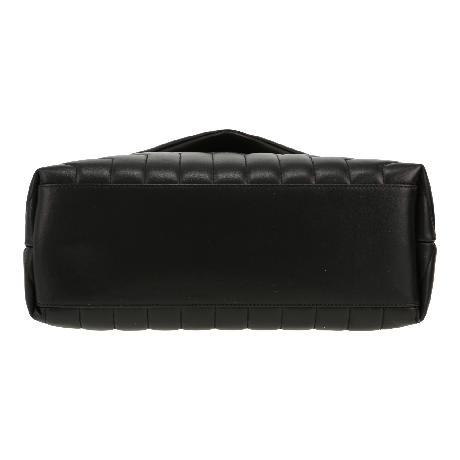 Borsa a tracolla Saint Laurent Loulou modello medio in pelle trapuntata a zigzag nera - Detail D1