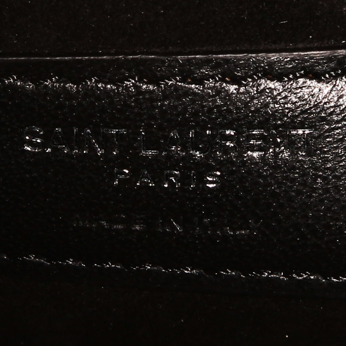 Saint Laurent Sunset shoulder bag in black leather - Detail D4