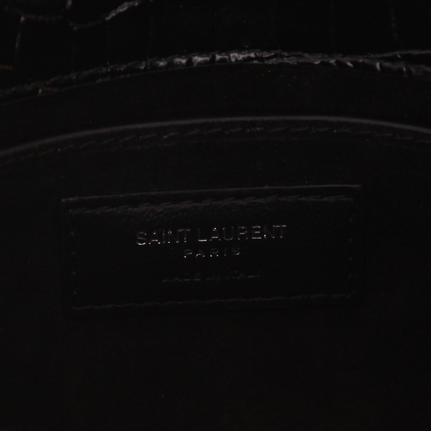 Saint Laurent  Sunset shoulder bag  in black leather - Detail D2