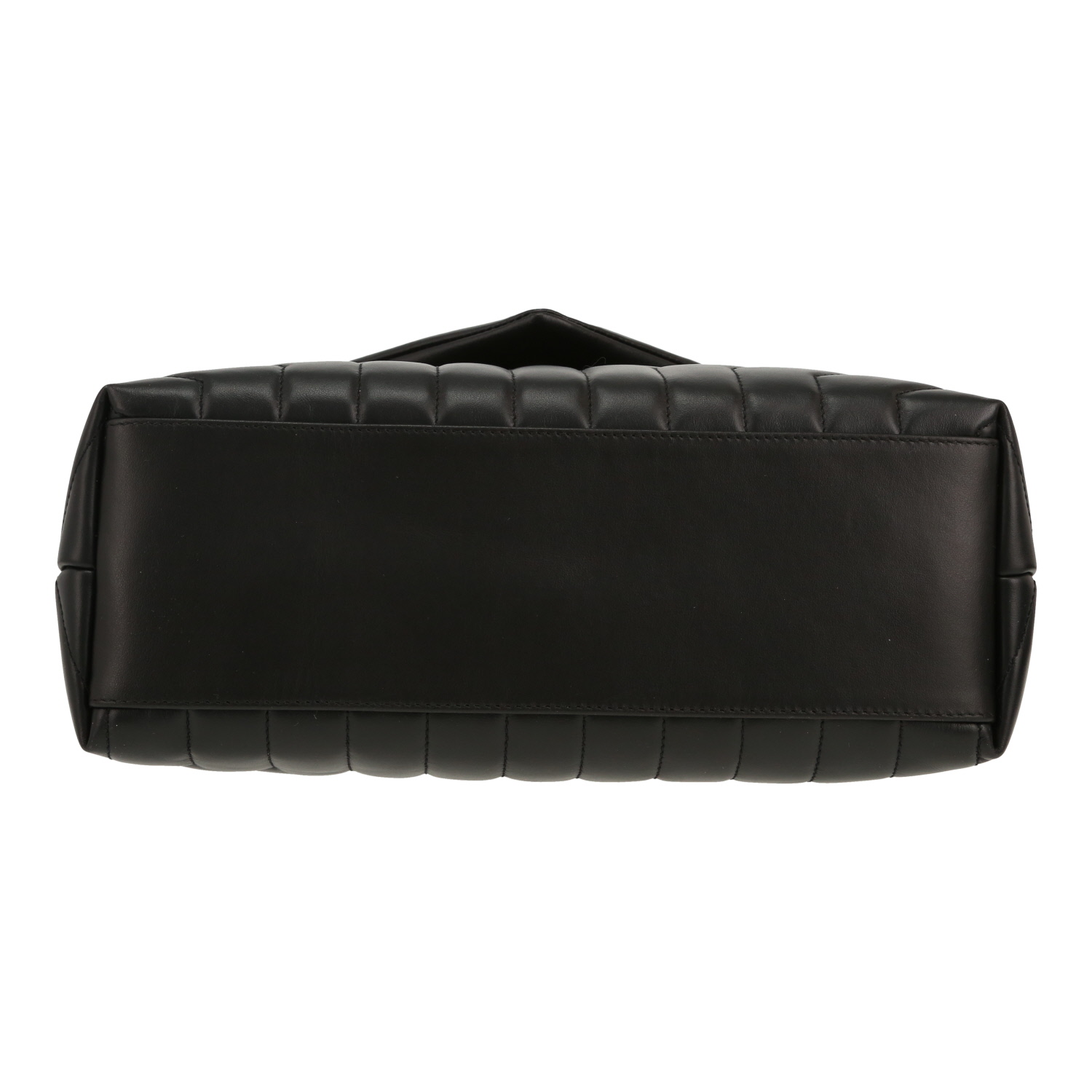 Saint Laurent  Loulou medium model  shoulder bag  in black chevron quilted leather - Detail D1