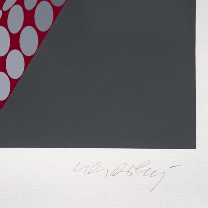 Victor Vasarely, "Bi-Tupa", tirée de l'album "Meta", sérigraphie en couleurs sur papier, épreuve d'artiste, signée, de 1976 - Detail D3