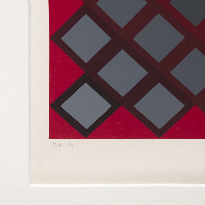Victor Vasarely, "Dell-Surk" (or VY47H), from the album "Gaia", serigraph in colors on paper, artist proof, signed, of 1975
