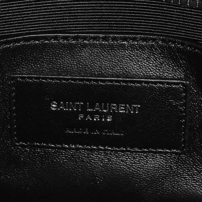 Saint Laurent Kate Pompon small model  shoulder bag  in black leather - Detail D3