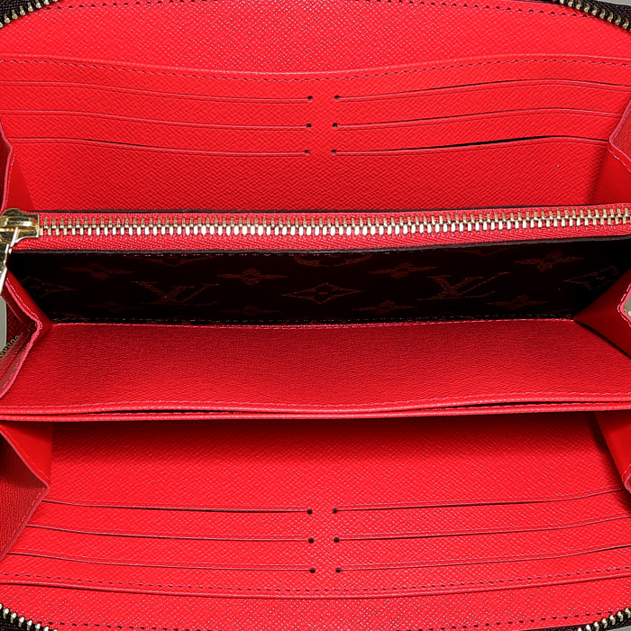 Billetera Louis Vuitton Zippy en lona Monogram revestida marrón - Detail D2