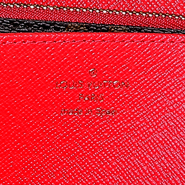 Billetera Louis Vuitton Zippy en lona Monogram revestida marrón - Detail D3